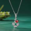 WOSTU 925 Sterling Silver Red Ladybug Charm Lucky Colver Beads Bee Pendant For Original Bracelet DIY Necklace Women Jewelry Make