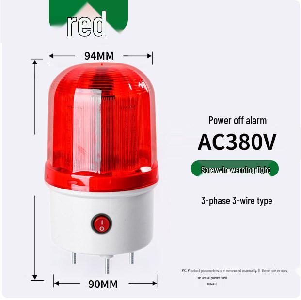 Dreiphasen 220V/380V Alarm: Stromausfall, Phasenausfall, Strom Ein-Erinnerung, Ton- & Lichtwarnungen.