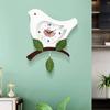 Feathered Clock Modern Minimalist Bird Wall Wooden Home Decor for Living Room, Bedroom
