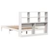 Solid Wood Bed with Shelf Without Mattress White 160x200 cm Pine