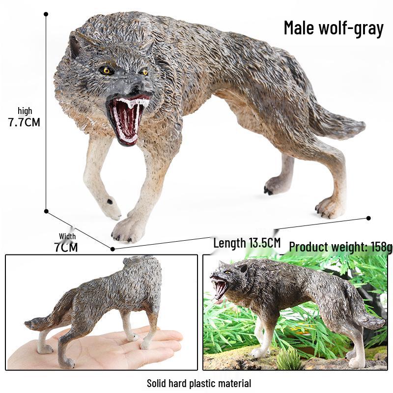 Wildlife Simulation Model: Tiger, Lion, Panda, Elephant, Rhinoceros, Kangaroo, Leopard, Horse, Sheep Toy Set