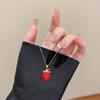 Strawberry‑Fruit Collarbone Chain Set, Fresh Sweet‑Cute Idyllic Versatile High‑Grade Women Necklace Set