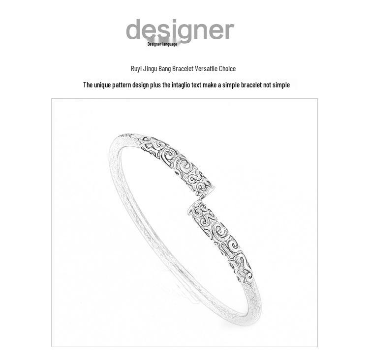 Wukong Ruyi Jingu Bang Bracelet: Monkey King Mythology Inspired 3D Metal Jewelry from Journey to the West