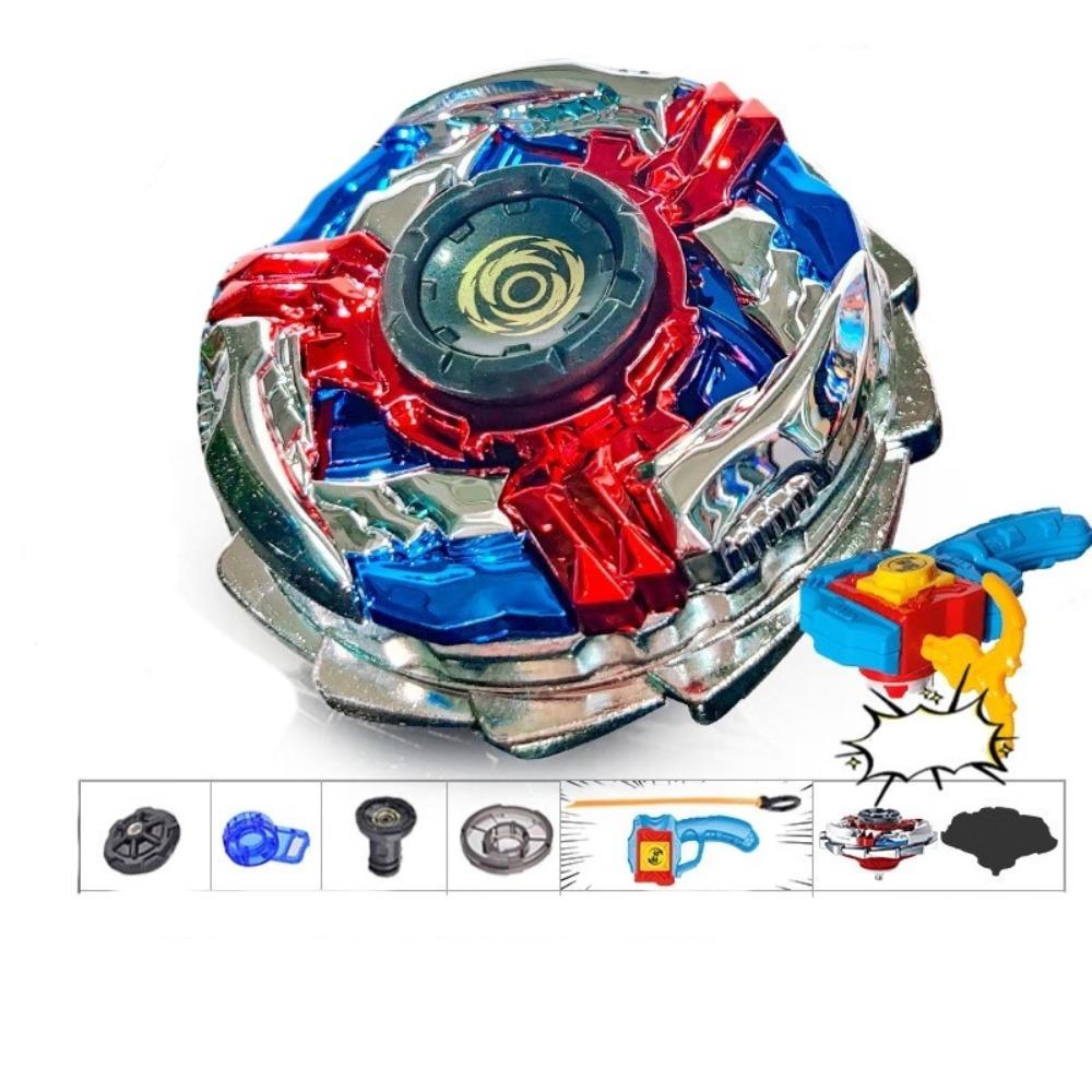 Con lanzador giroscopio juguetes de doble capa peonza juguetes al aire libre juguete giroscópico de metal niños niñas