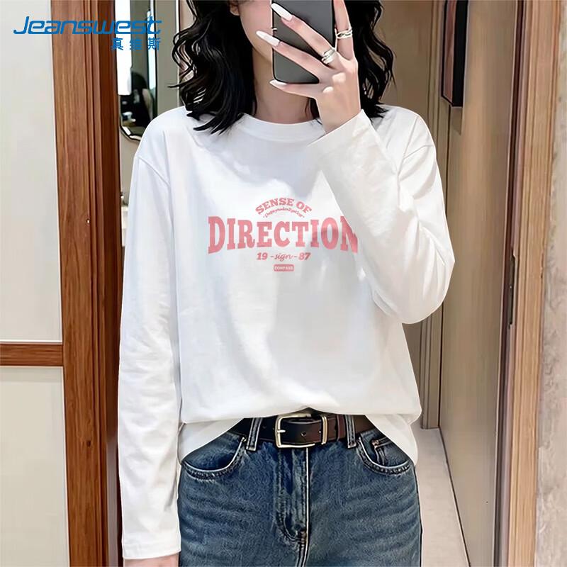 Jeanswest Women's Pure Cotton Long-Sleeve T-Shirt