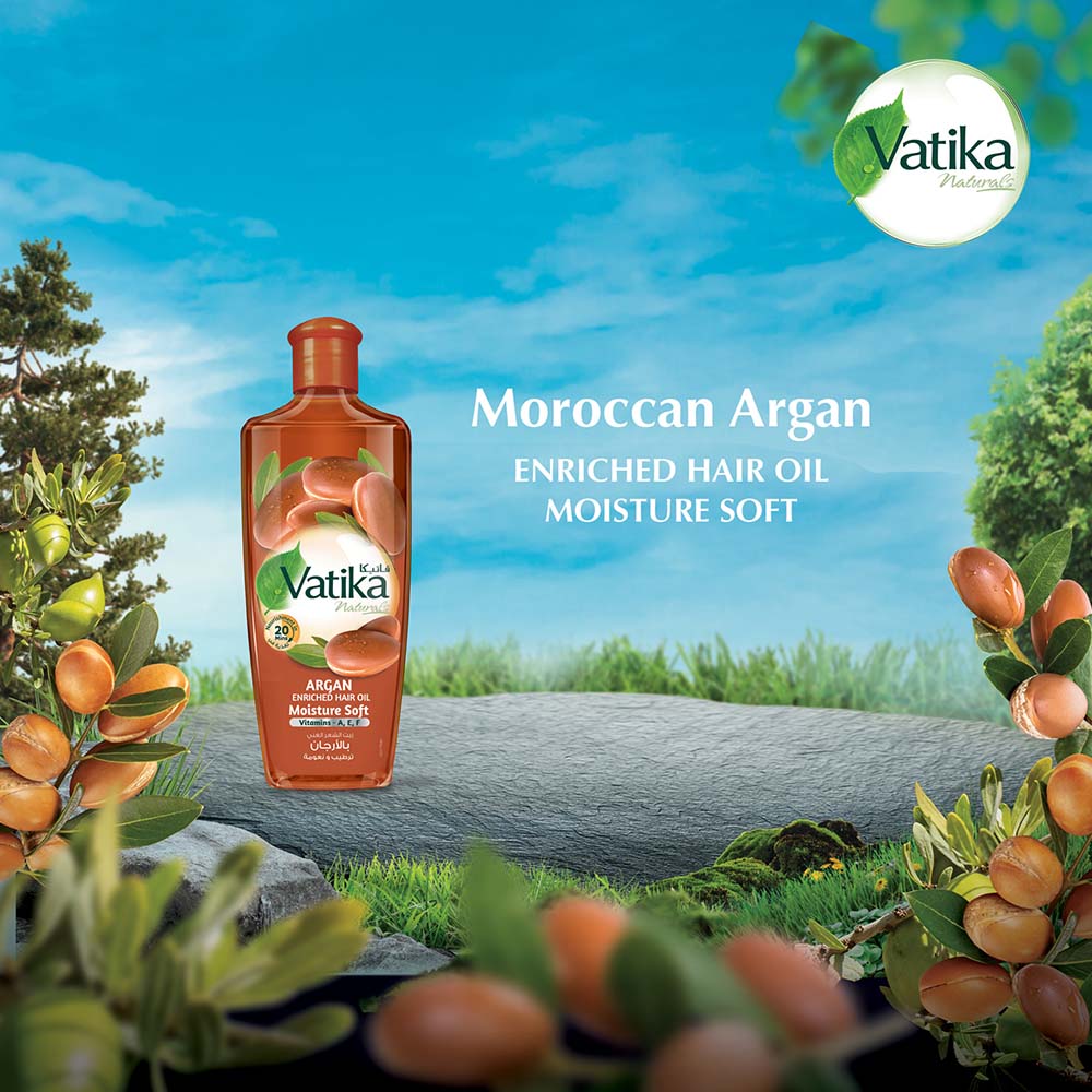 Hårolje med marokkansk arganekstrakt Vatika Naturals Dabur