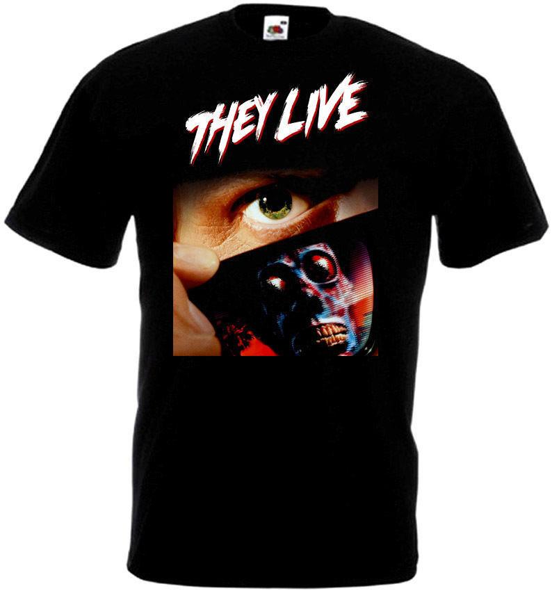 They Live v2 T-shirt black movie poster all sizes S5XL XXXL