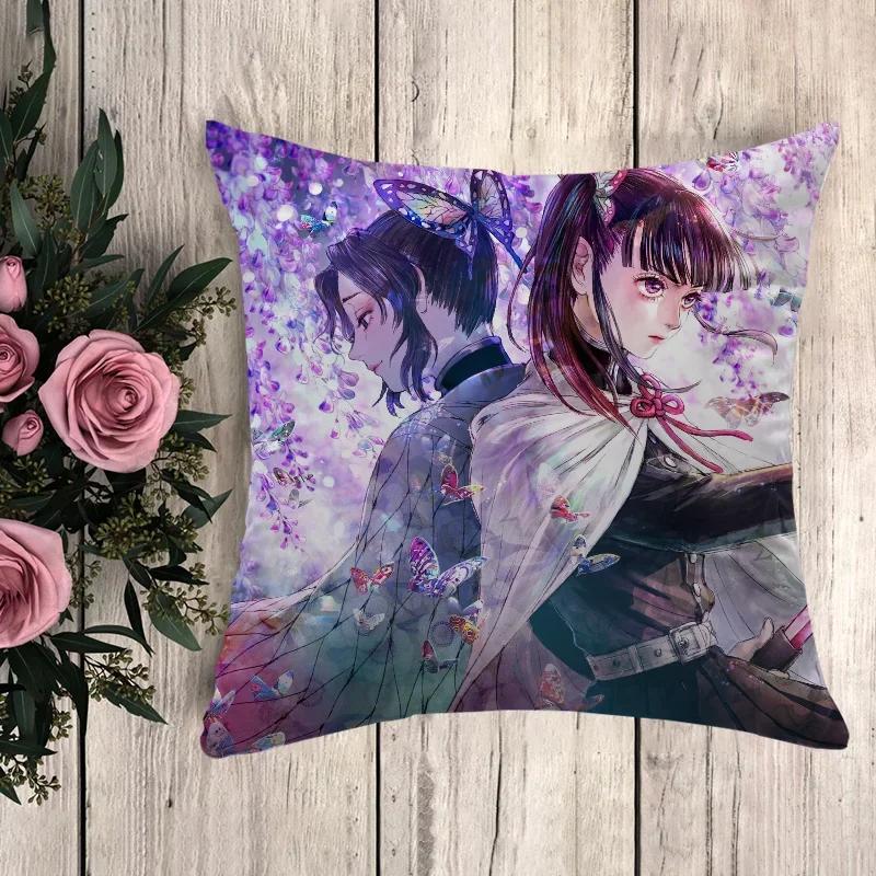 Pillow Demon Slayer Decorative Pillows for Sofa Pillowcase Decor  Cushion Cover X Car Decoration Pillowcases  Fall