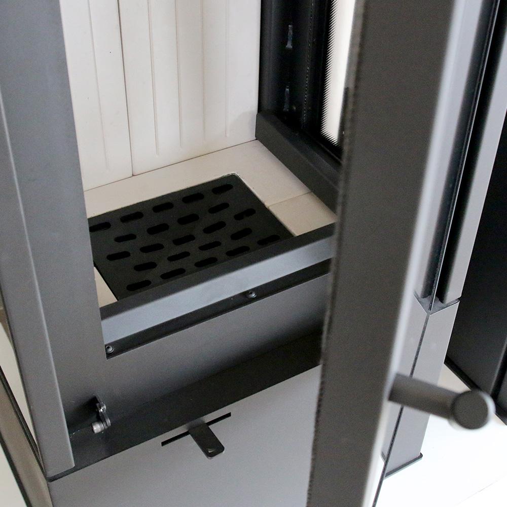 Freestanding Fireplace Stove KRATKI THOR VIEW 8kW Ø150 External Chimney Set