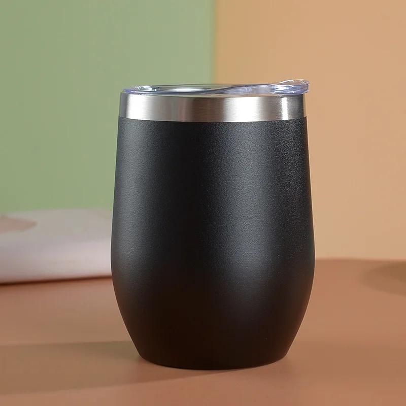 12oz Eggshell Thermals Mugs 304 Stainless Steel Wine Cups Double Wall Vacuum Flasks Office and Household Insulated Coffee Cup