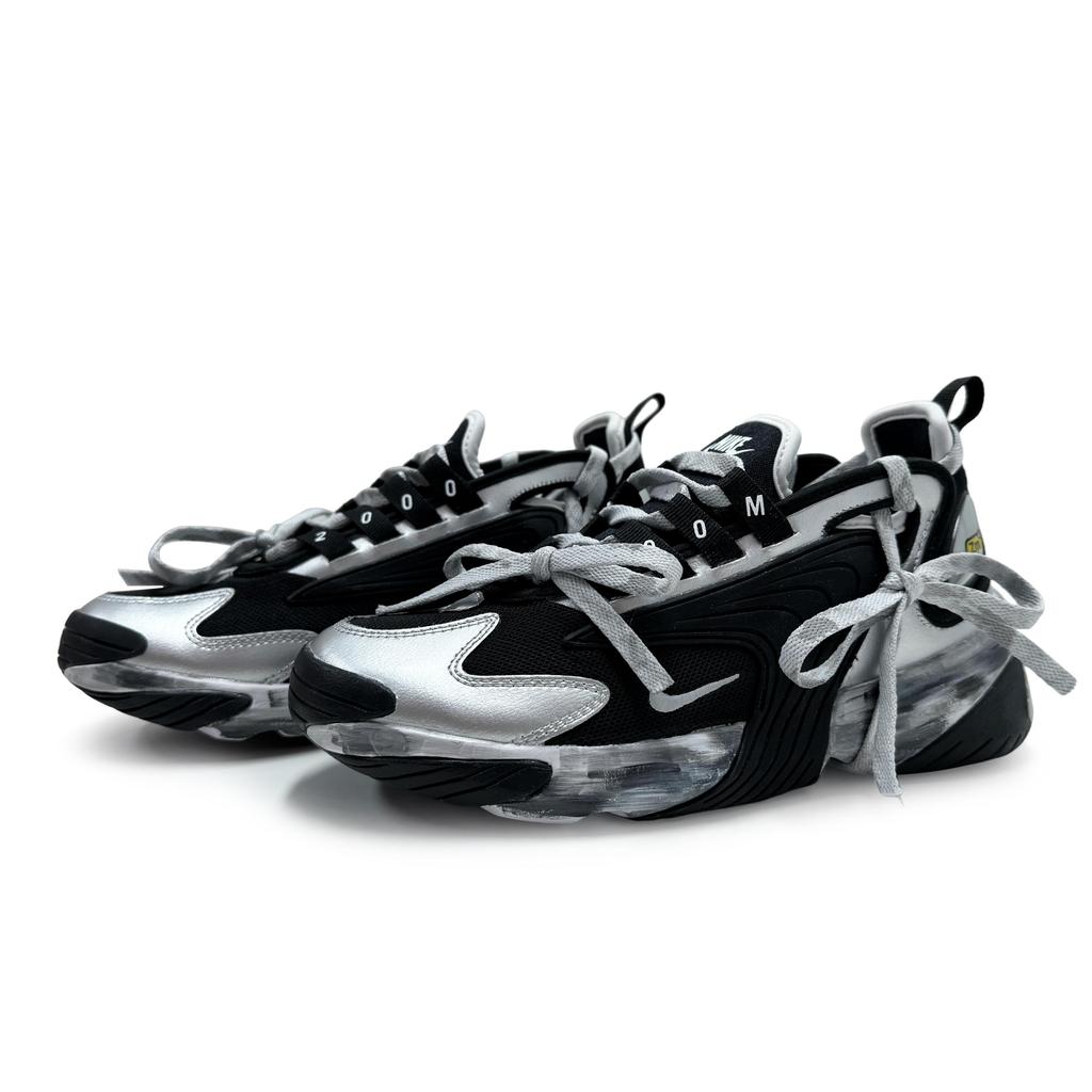 Nike Zoom 2K Slip Resistant, Abrasion Resistant, Breathable Mid top Training Running Shoes Women's Black Silver AO0354-100(Team80-)