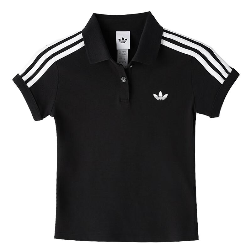 Adidas Originals Sport Running Casual Striped Polo Shirt Women tops KD7974 S