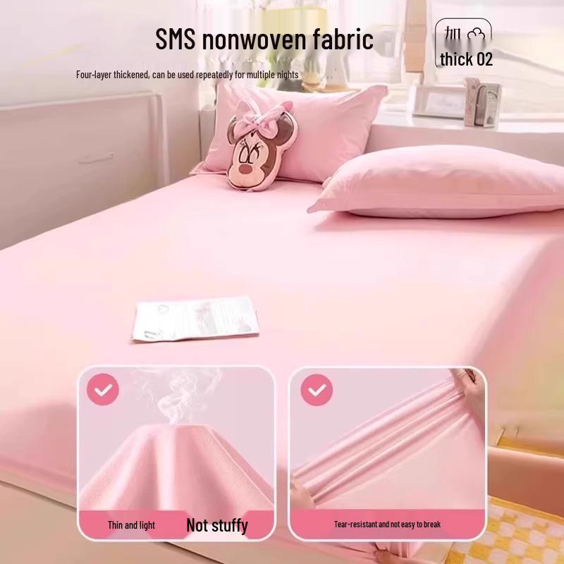 Hotel Travel Disposable 4-Piece Bedding Set: Sheets, Duvet Cover, Pillowcase, Quilt Cover - New User Discount 5 Yuan