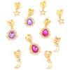 10pcs Hair Braiding Dreadlocks Beads Star Moon Hair Braid Tubes Hollow Out Hair Ring  Men