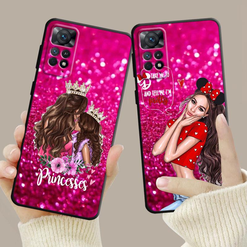 Husa de telefon pentru Xiaomi Redmi Note 12 11t 11s 11 10 8 Pro 9 9s 9t 8t pentru Mi 10 8 9a 9c 10c K40 Femei Super Mom Baby Princess Queen