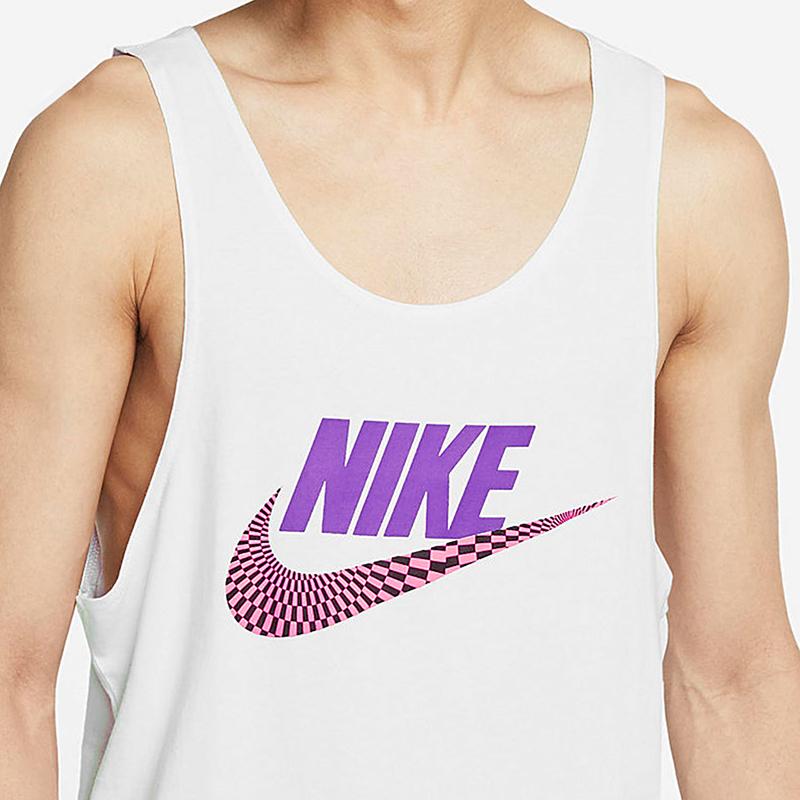 Nike Sportswear Printed Letter Basketball Tank Top Men Tops White DD1345-100