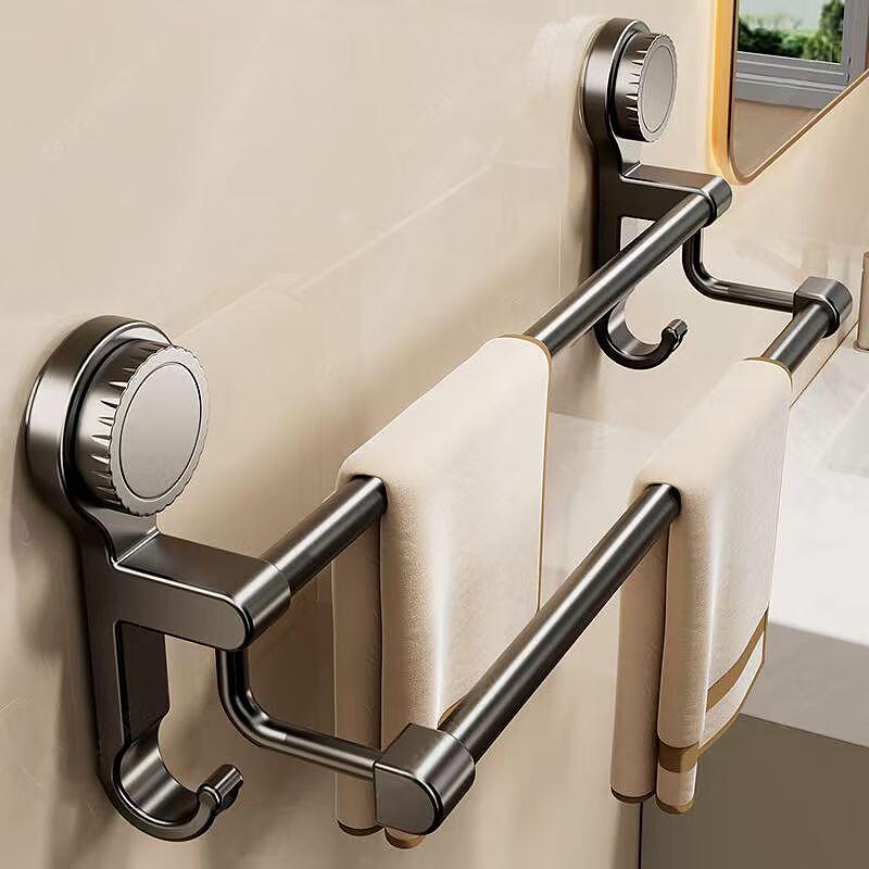 No-Drill Suction Cup Wall-Mounted Towel Rack