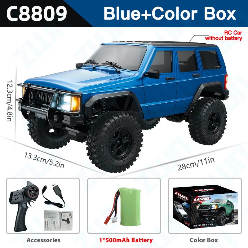 C8801 C8809 1/18 RC Car 2.4G Remote Control Crawler 4WD Electric Climbing Led Off-Road Model Cars Toys for Children