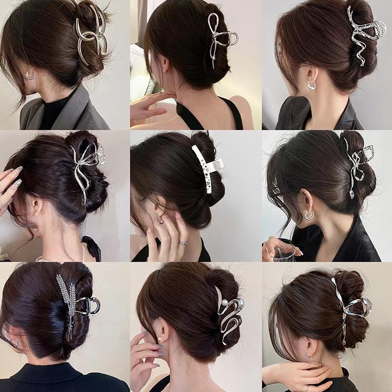 Korean Style  Cool Metal Hair Claws Temperament Personality Shark Clips For Women Simple Headwear Hair Accessories