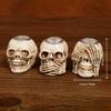 Halloween Skull Resin Figurine - Spooky Tabletop & Entryway Decor, Perfect Gift for Festival