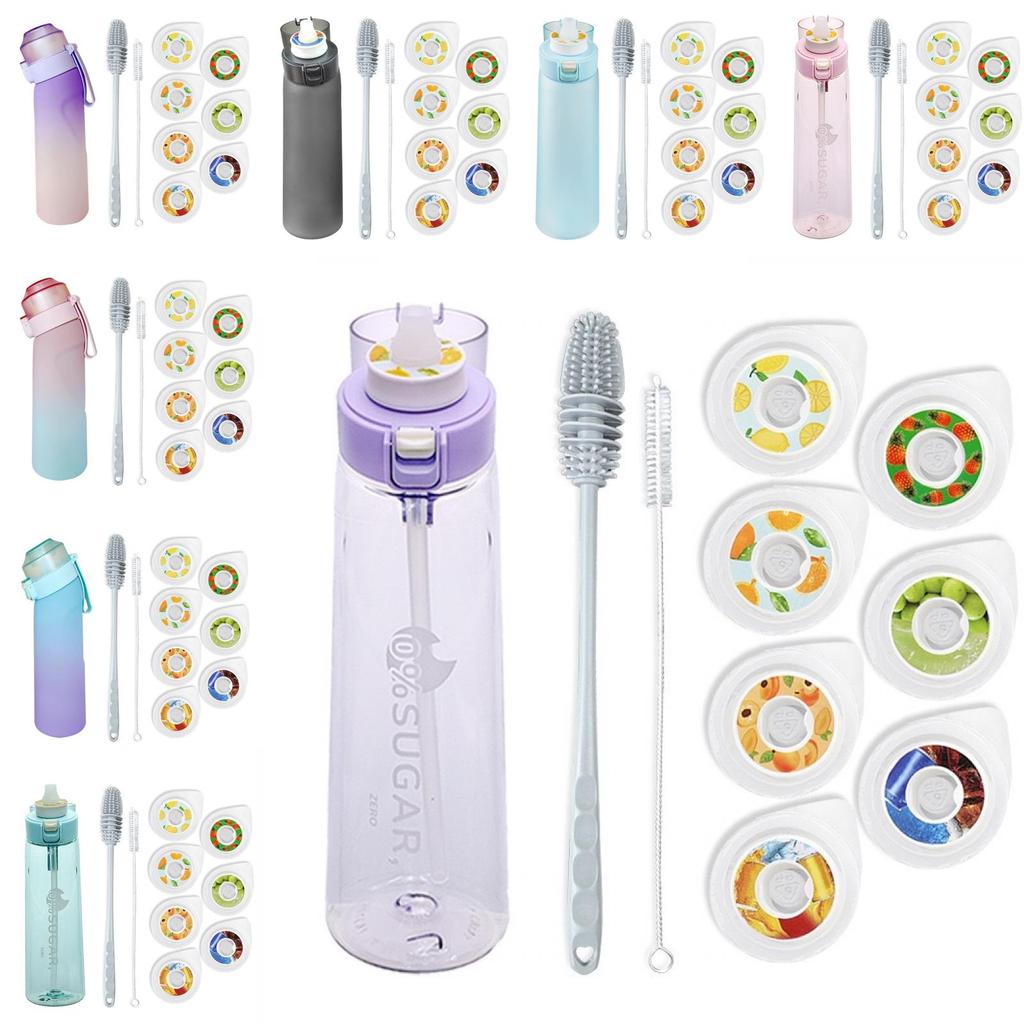 Tritan Sports Water Bottle With Flavor Rings And Leakproof Lid For Fitness Enthusiasts