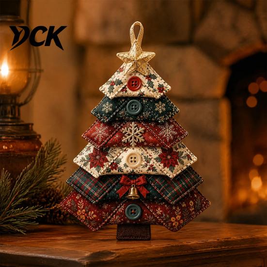 Quilting Crafts for Halloween DIY Quilted Fabric Tree Kit, Sewing Craft Decoration Adults Handmade Christmas Hanging Ornament Holiday Home Decor Step
