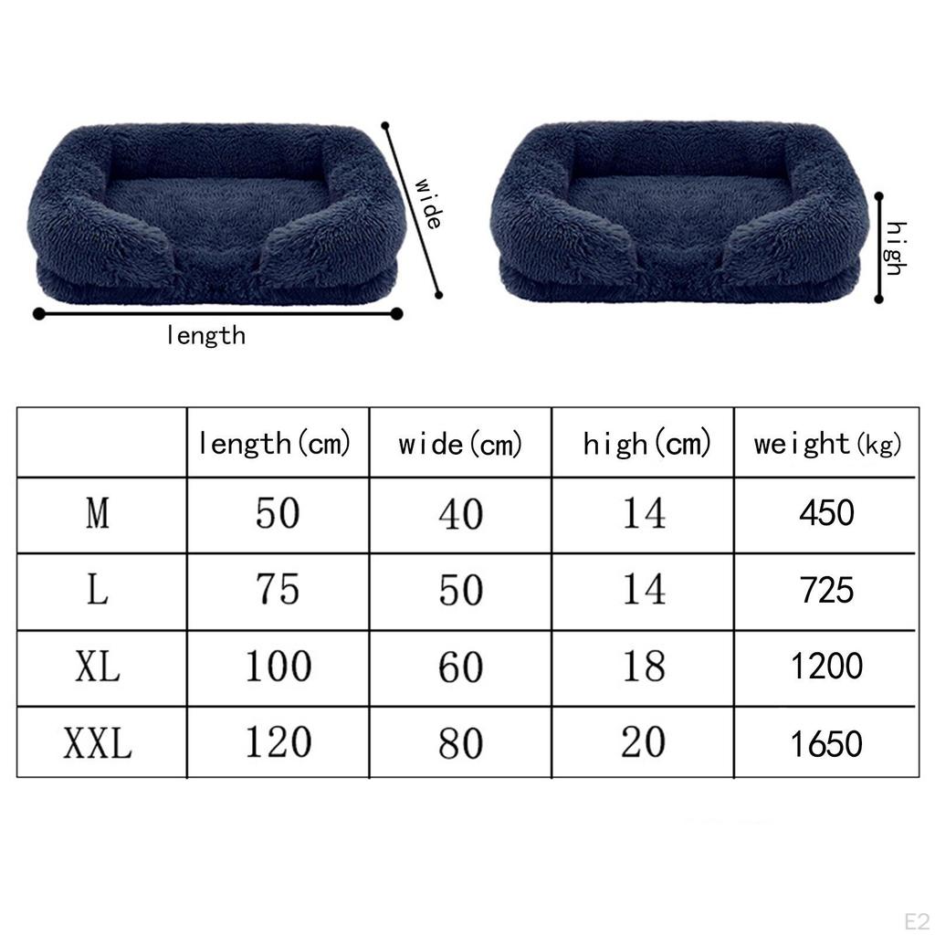 Warm Pet Bed Autumn Winter Non Slip Soft Nesting for Puppy Dogs Cats L black