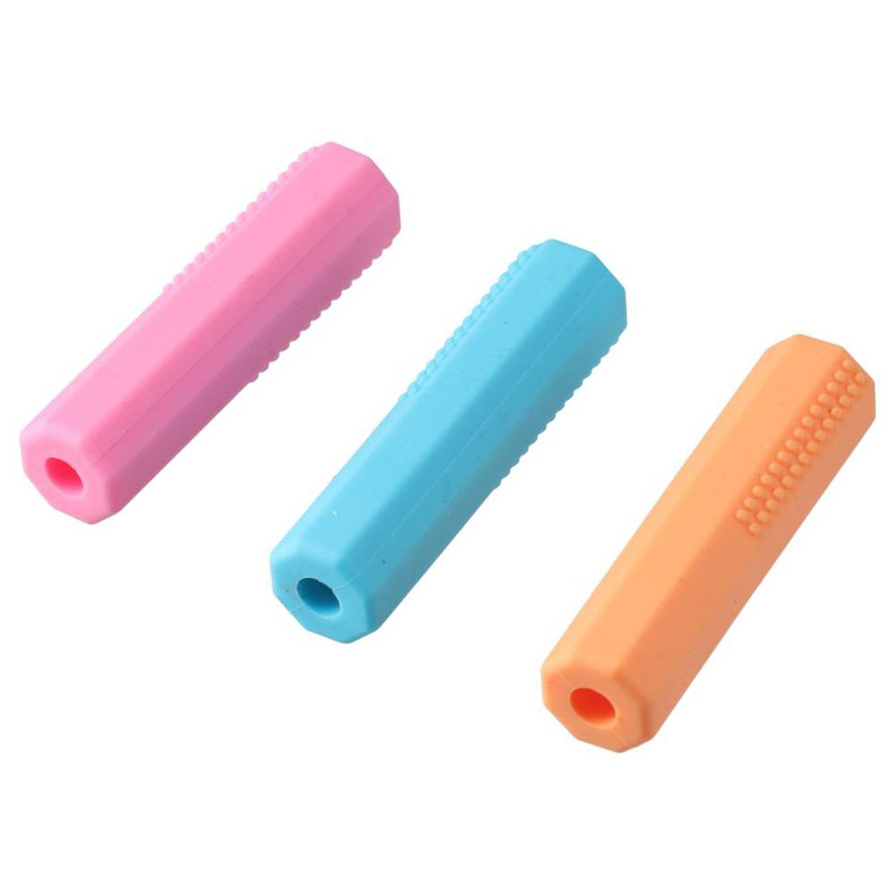 

Chewable Autism Chew Toys 6 Colors Pencil Toppers Colorful Office purple