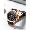 POEDAGAR Orologi da Uomo Moda Pelle Impermeabile Luminosi Top Brand Lusso Quarzo da Polso