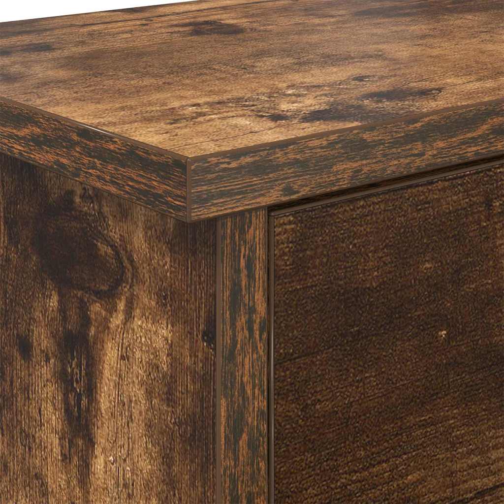Wall Mounted Nightstand Smoked Oak 80 x 20 x 30 cm