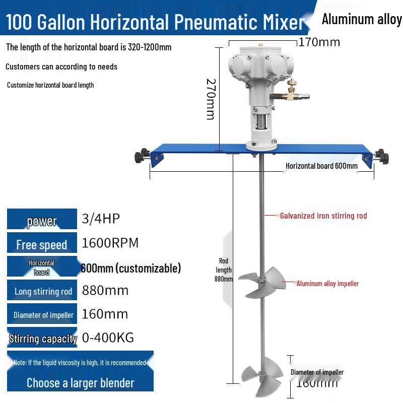 Industrial Lifting Pneumatic Barrel Mixer