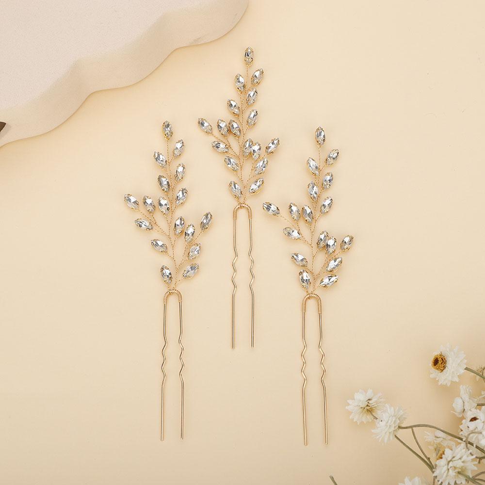 7 Farben Strass Haarnadeln Braut Blume Haarschmuck für Party Frauen Kopfschmuck Hochzeit Haaraccessoires