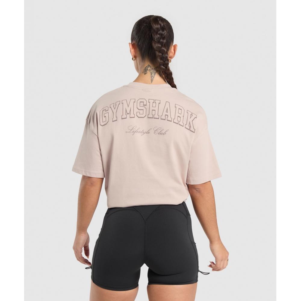 

Gymshark Футболка свободного кроя CollegiaTe, приглушенно-розовая B2b2d Kb68 XXL