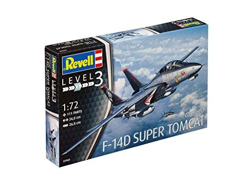 Revell 1/72 scale US Air Force F-14D Super Tomcat fighter plastic model kit 03960