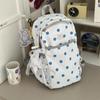 Schoolbag Korean new niche polka dot backpack travel high value college student schoolbag simple foreign lightweight backpack