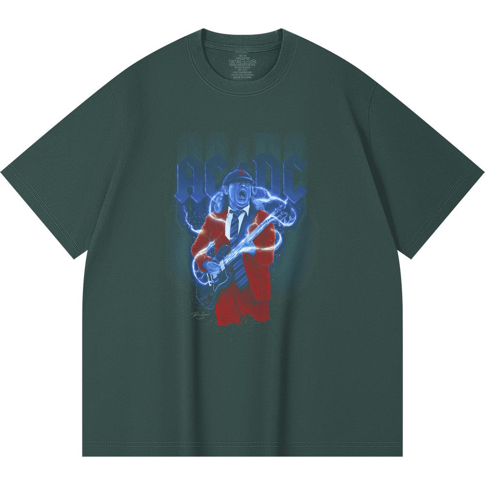 230 Gsm 100% Cotton Heavy Metal T-Shirt  Rock Band Popular Music Print Unisex Heavy Cotton T Shirt