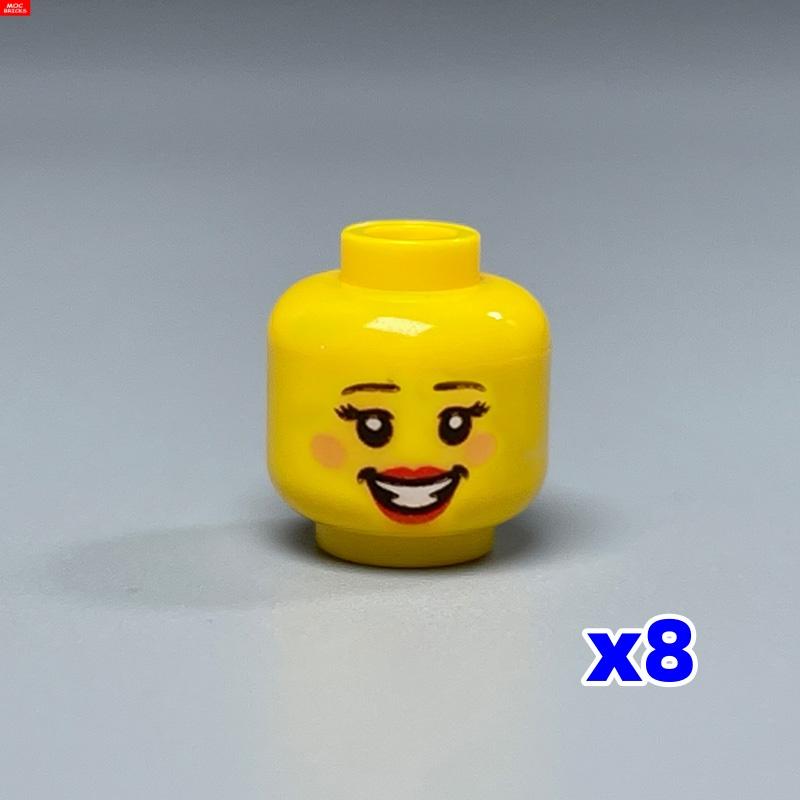 

Нетоксичные 8 шт. Moc Кирпичи Дети И Дети Лицо Голова Фигурка Часть Выражения Лица Образовательные Строительные Блоки Игрушки Для Детей