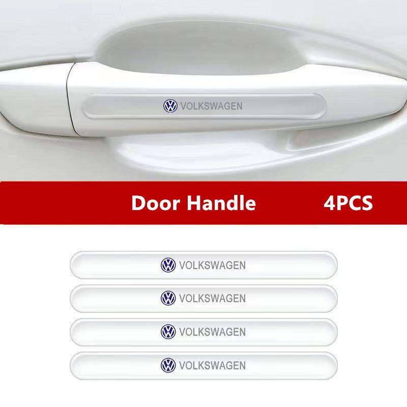 For VOLKSWAGEN VW New Car Door Bowl Handle Protector Stickers Transparent Anti-scratch Film For VW Volkswagen Golf Polo Passat T