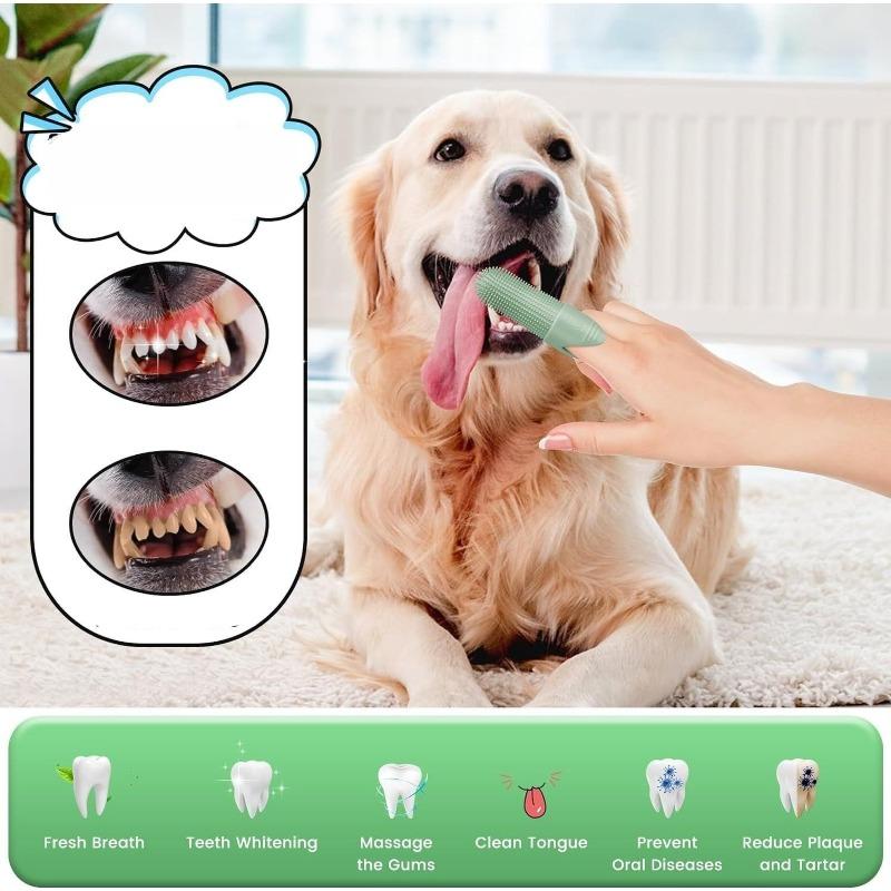 Haustier Silikon Reinigungs Nagelbürste Fingerbürste Katze Hund Haustier Zahnbürste Hund Zähne Reinigung Katze Zahnbürste Haustierprodukte