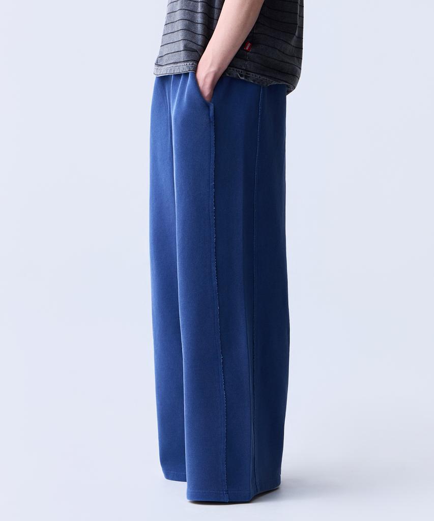 ADERNM Vintage Raw Edge Wide Pants Blue