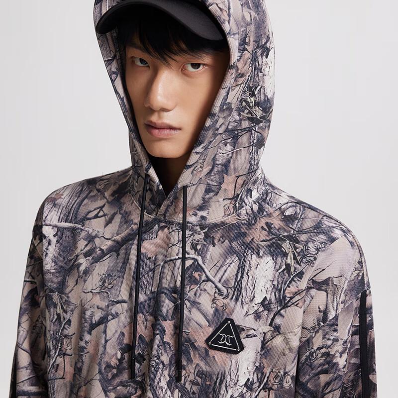 

Cabbeen Digital Embroidery Loose Hooded Sweatshirt M