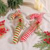 7Pcs Candy Cane Shape Christmas Ornament for Festives Season Decoration Colorful Hanging Charm Stylish Window Pendants