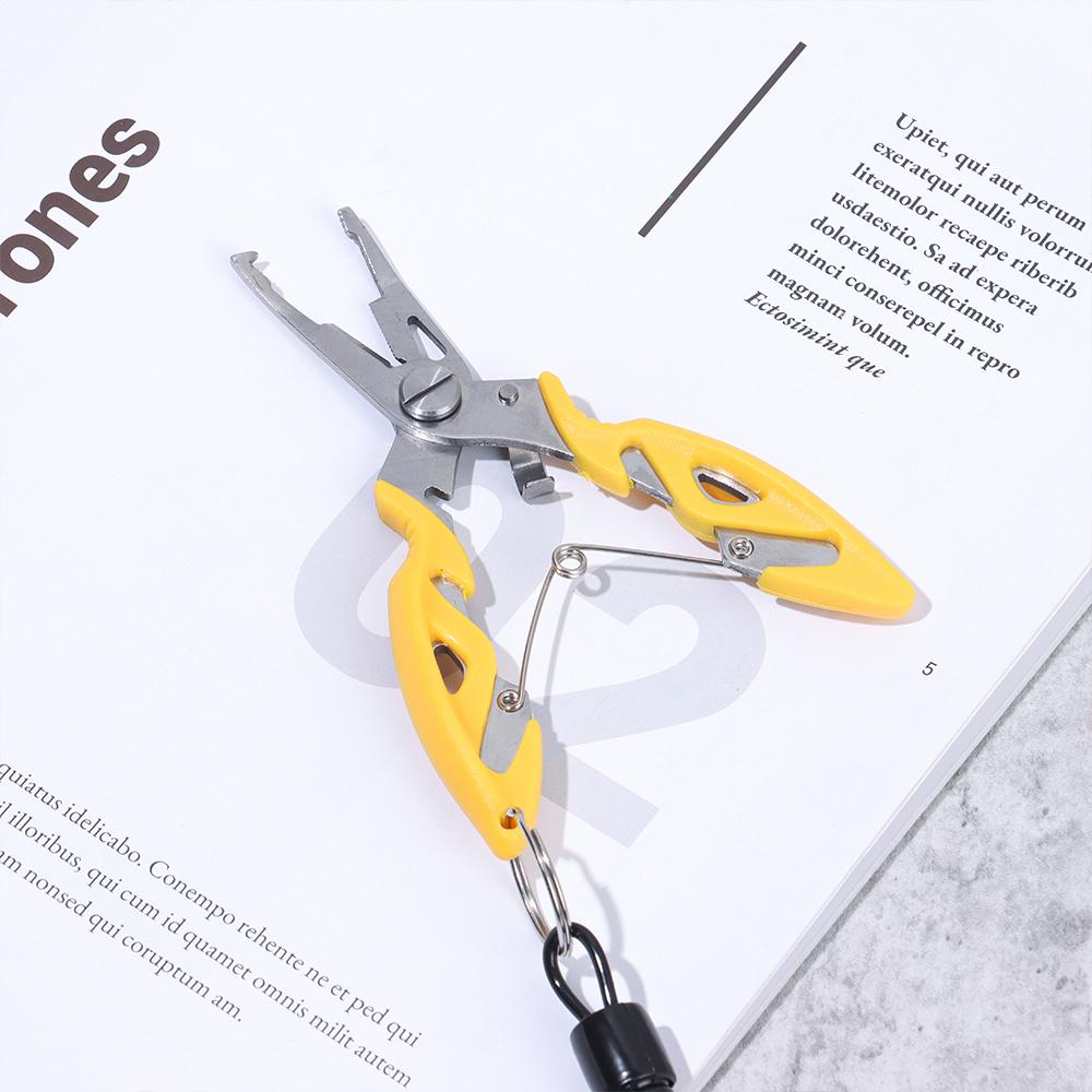 Fishing Pliers Fishing Tackle Stainless Lanyards Hook Recover Split Ring Fishing Accessories Use Tongs Multifunction Scissors