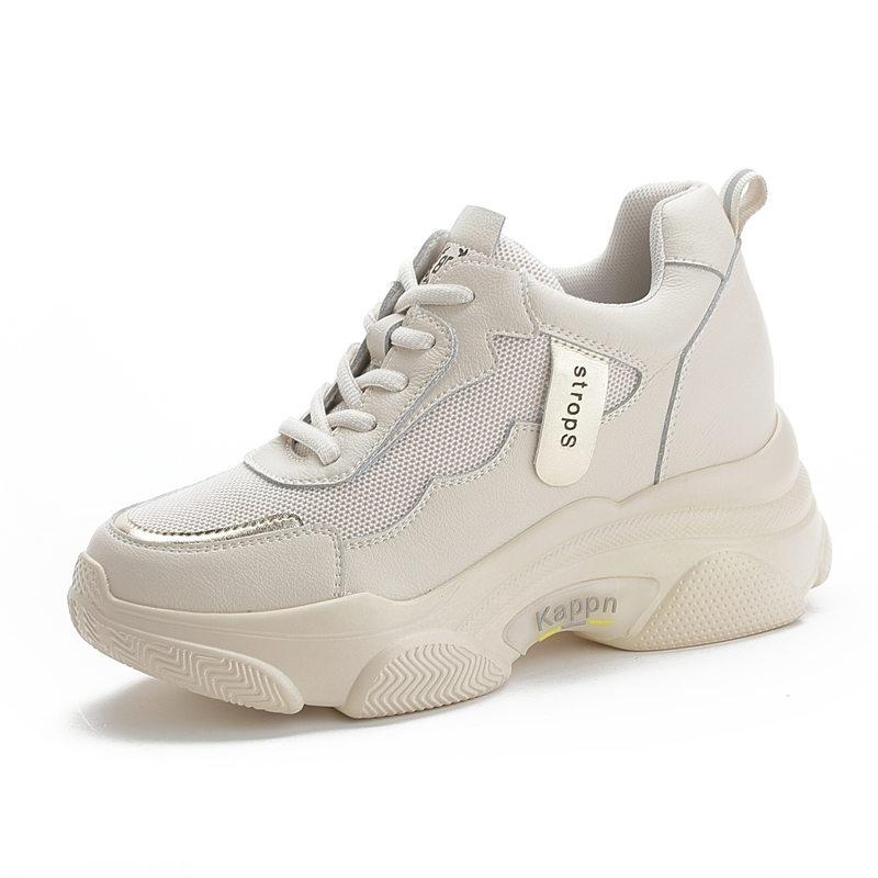 Inner Heightening Women's Shoes Spring and Summer Casual Shoes Platform Wedge Heel Dad Shoes Women, Sports Shoes, Single Shoes