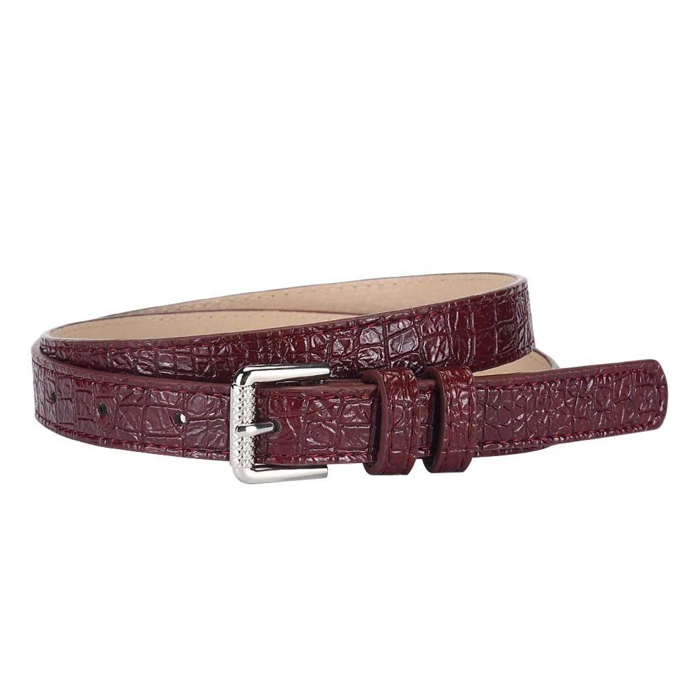 PU Leather Women's Belt Crocodile Pattern Leather Belt Vintage Waistband Belts  Jeans
