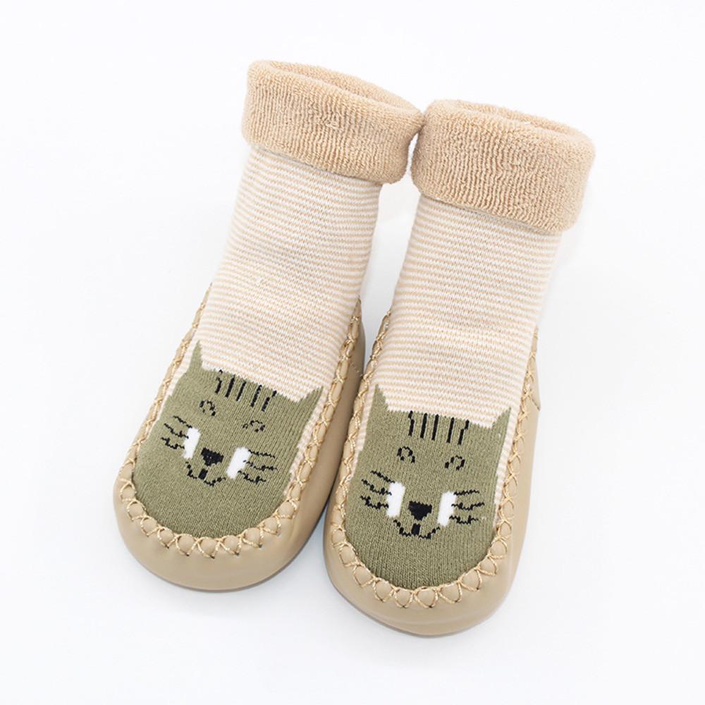 Newborn Baby Boys Girls Cartoon Animal  Floor Socks Anti-Slip Baby Step Socks 