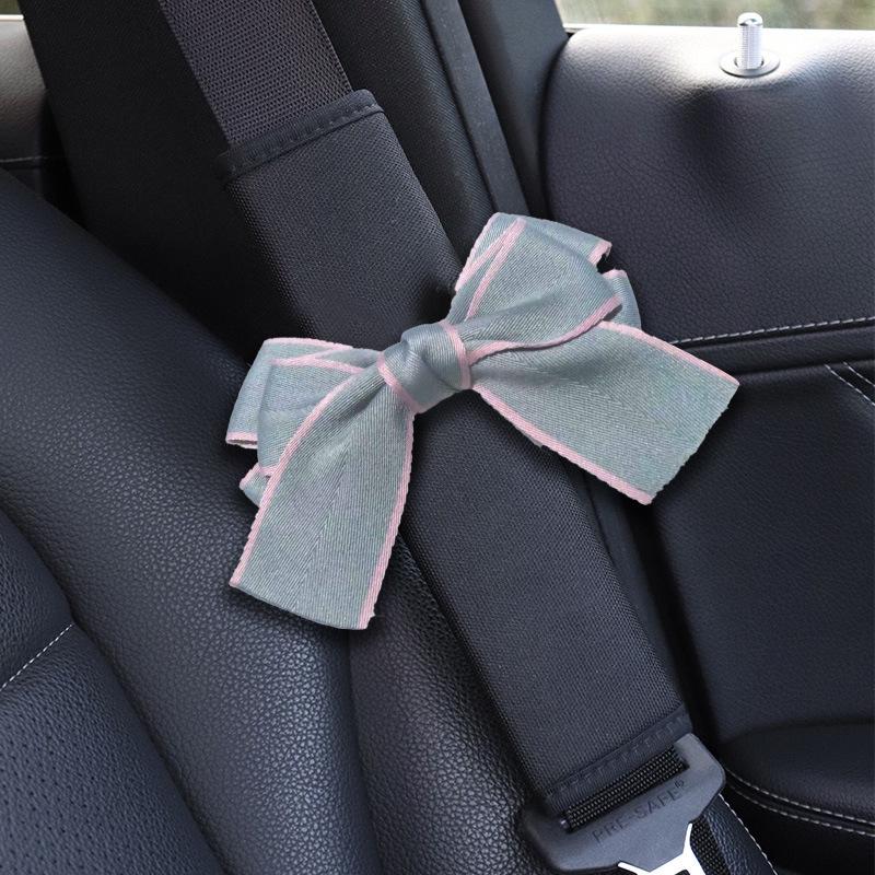 Protectoare de umăr pentru centura de siguranță auto de vară cu desene animate - Decor drăguț pentru interiorul mașinii pentru femei, Pereche