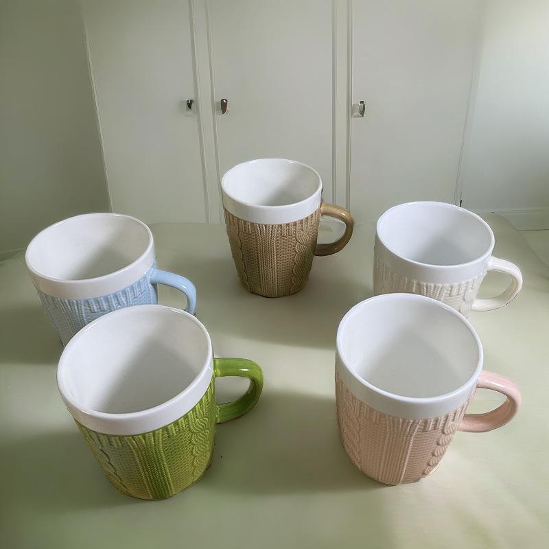 Knitted Ceramic Woolen Yarn Mug Cozy Mug Cup