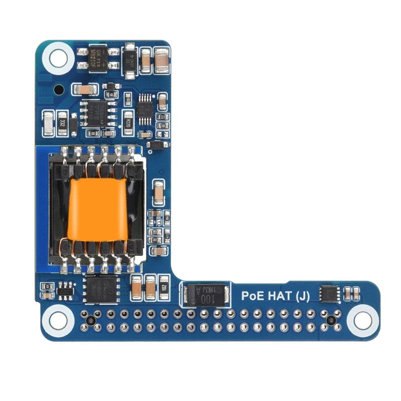 Waveshare Raspberry Pi 5 PoE MINI HAT (J) 5V/5A Power over RJ45 Ethernet 802.3af/at Moudle for Pi5/CM5