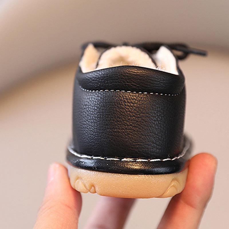 Baby Winterstiefel für Jungen & Mädchen im Alter von 1-3 Jahren Fleecegefüttert & Verdickt Weichsohlige Quetschschuhe für Kleinkinder